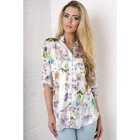 floral print oversized blouse