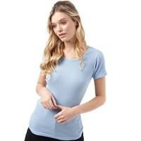 Fluid Womens Ribbed T-Shirt Blue