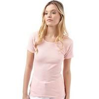 Fluid Womens Ribbed T-Shirt Pink