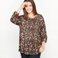 Floral Printed Smocked T-Shirt