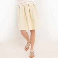 Floral, Knee-Length Flared Skirt