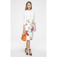 Floral Jacquard Pencil Skirt