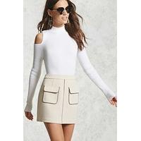 Flap-Pocket Mini Skirt