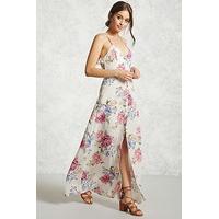 Floral Open-Back Maxi Dress