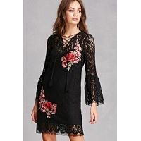 Floral Lace Bell Sleeve Dress