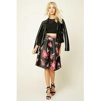 Floral Print Knee-Length Skirt