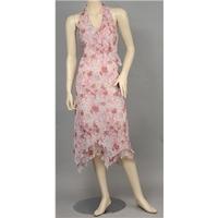 Floaty & feminine silk dress by Next - Size 12 - floral pinks