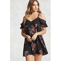 floral open shoulder dress