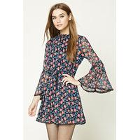 Floral Print Peasant Dress