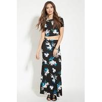 floral print maxi skirt