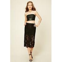 Floral Lace Midi Skirt