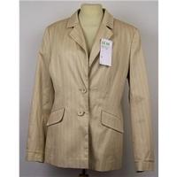 Florence + Fred - Size: 14 - Wheat/Beige Jacket with Pastel Pink Stripes & lining