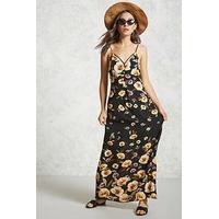 Floral Strappy Front Maxi Dress