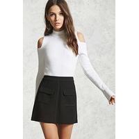 Flap-Pocket Mini Skirt