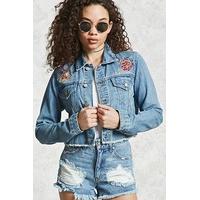 Floral Embroidered Denim Jacket