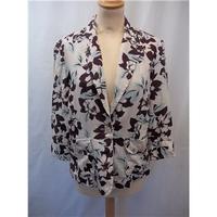 Floral linen jacket M&S Limited Collection - Size: 14 - Cream / ivory - Jacket