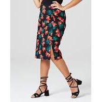 Floral Printed Pencil Skirt