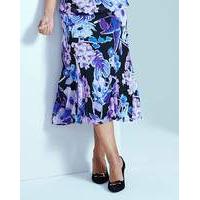 floral print chiffon skirt l29in