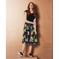 Floral Print Ruffle Sleeve Prom Dress