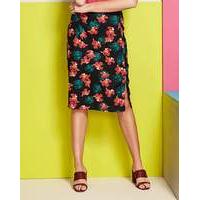 Floral Printed Pencil Skirt