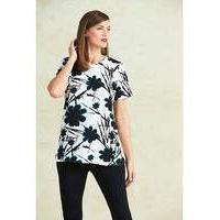 Floral Textured Jersey Shell Top