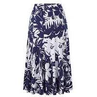 floral print jersey panelled skirt l32in