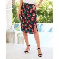 Floral Printed Pencil Skirt