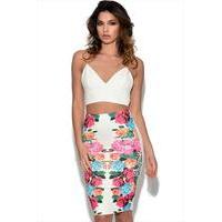 Floral Print Bodycon Skirt