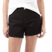 fluid womens twill frayed hem shorts black