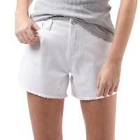 Fluid Womens Twill Frayed Hem Shorts White