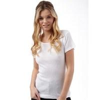 Fluid Womens Ribbed T-Shirt White