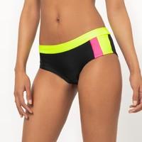 fluorescent three tone shorty style bikini bottoms