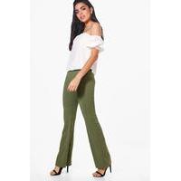 Flare Stretch Trouser - khaki