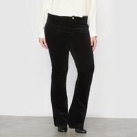 flared velour trousers