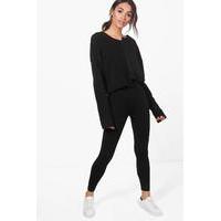 Fleece Lined Leggings - black