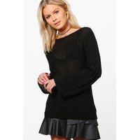 Flare Sleeve Jumper - black