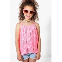 Flamingo Lace Swing Vest - pink