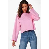 florie oversized wide sleeve sweatshirt pink