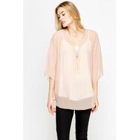 Flare Sleeve Sheer Top