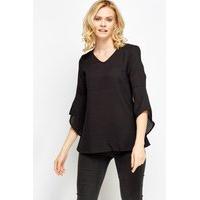 flared sleeve casual top