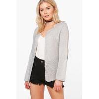 Flared Sleeve Cardigan - grey