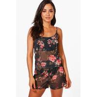 floral chiffon cami short pj set floral