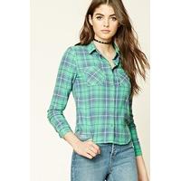 Flannel Check Button-Down Shirt