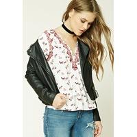 Floral Print Peasant Top