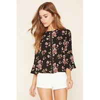 Floral Print Crochet Top