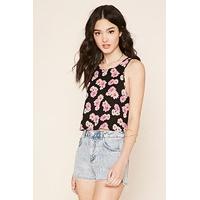 floral print gauze top