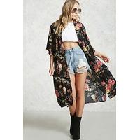 Floral Open-Front Kimono