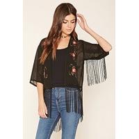 Floral Cross-Stitch Cardigan