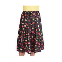 Floral Elasticated Skirt, Size 10, Polyester