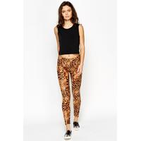 Fleece Animal Print Leggings